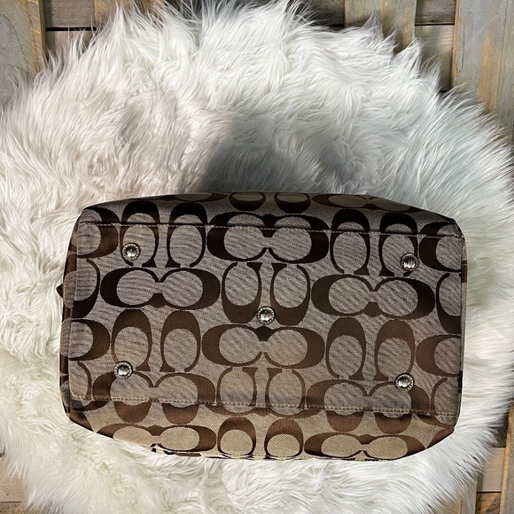 EUC. Rare! [Coach] Signature Brown Canvas Leather Large Monogram Duffle Bag | XL - Picture 4 of 16